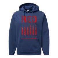 Red Friday Remember Everyone Deployed Every Friday Veterans Performance Fleece Hoodie