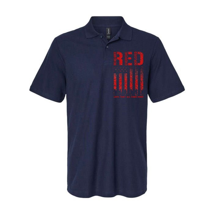 Red Friday Remember Everyone Deployed Every Friday Veterans Softstyle Adult Sport Polo