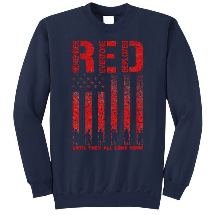 Red Friday Remember Everyone Deployed Every Friday Veterans Tall Sweatshirt