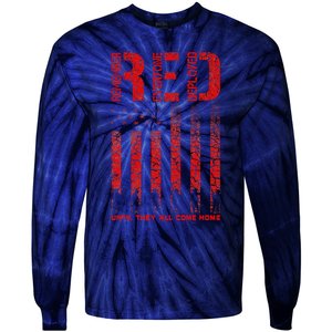 Red Friday Remember Everyone Deployed Every Friday Veterans Tie-Dye Long Sleeve Shirt