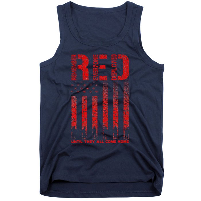 Red Friday Remember Everyone Deployed Every Friday Veterans Tank Top