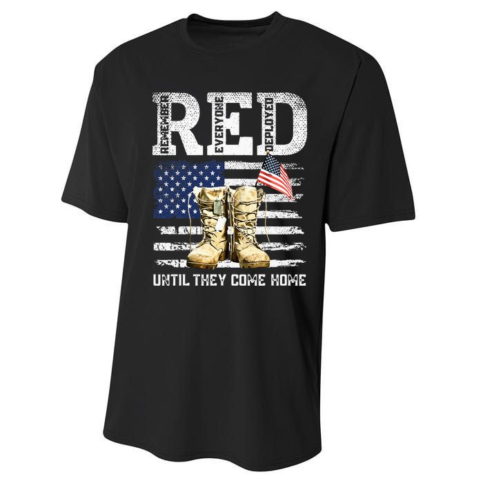 RED Friday Remember Everyone Deployed Every Friday Veterans Performance Sprint T-Shirt