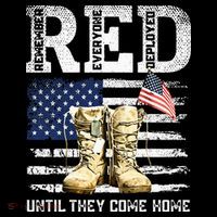 RED Friday Remember Everyone Deployed Every Friday Veterans Baby Bodysuit