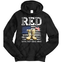 RED Friday Remember Everyone Deployed Every Friday Veterans Tie Dye Hoodie