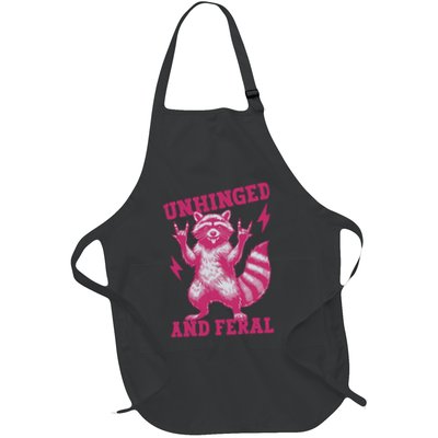Retro Funny Raccoon Full-Length Apron With Pockets
