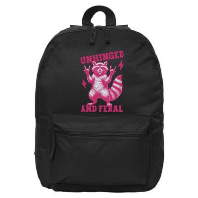 Retro Funny Raccoon 16 in Basic Backpack