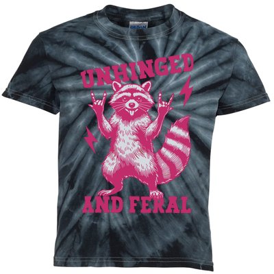 Retro Funny Raccoon Kids Tie-Dye T-Shirt