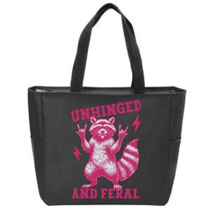 Retro Funny Raccoon Zip Tote Bag