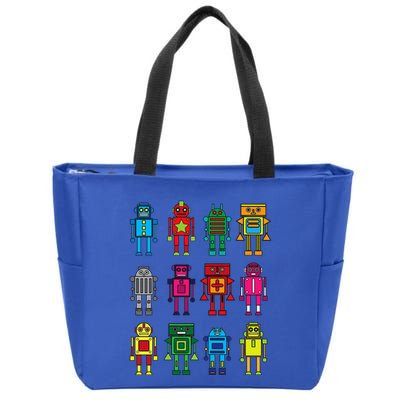 Robot Funny Robot Technology Zip Tote Bag