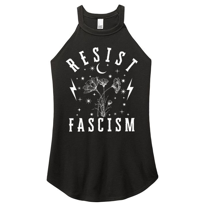 Resist Fascism Women's Perfect Tri Rocker Tank