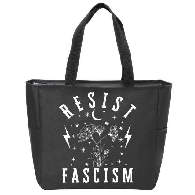 Resist Fascism Zip Tote Bag
