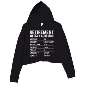 Retired Funny Retirement Gift Crop Fleece Hoodie