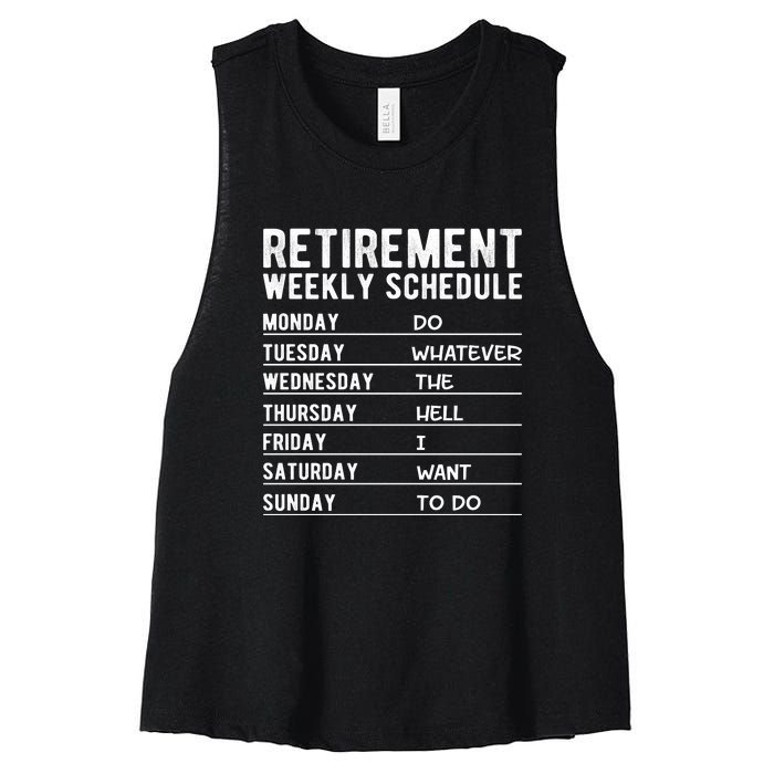 Retired Funny Retirement Gift Women's Racerback Cropped Tank