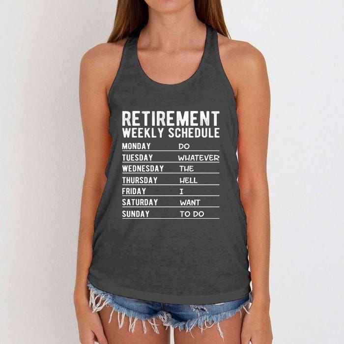 Retired Funny Retirement Gift Women's Knotted Racerback Tank