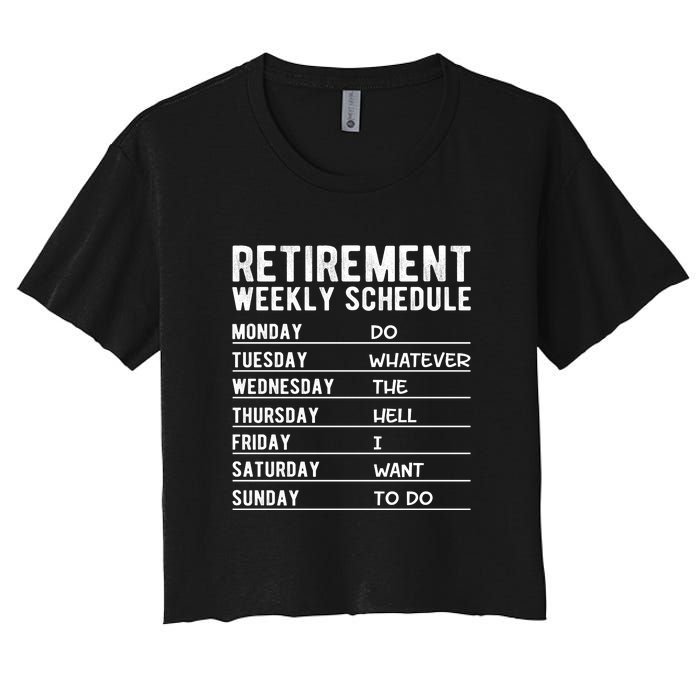 Retired Funny Retirement Gift Women's Crop Top Tee