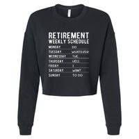 Retired Funny Retirement Gift Cropped Pullover Crew