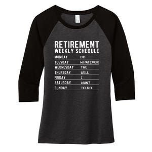 Retired Funny Retirement Gift Women's Tri-Blend 3/4-Sleeve Raglan Shirt