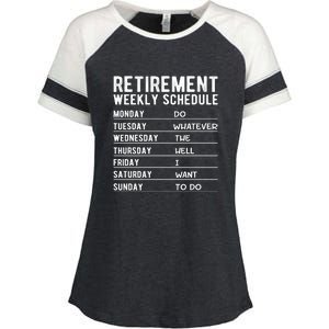 Retired Funny Retirement Gift Enza Ladies Jersey Colorblock Tee