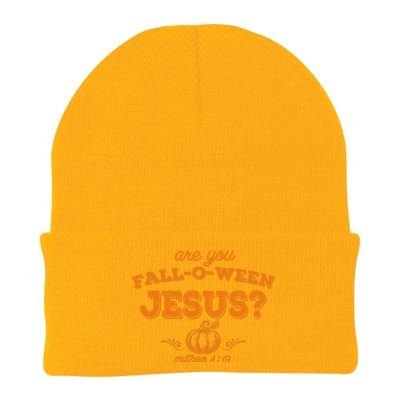 Retro Fall Religious Bible Matthew Are You Falloween Jesus Knit Cap Winter Beanie