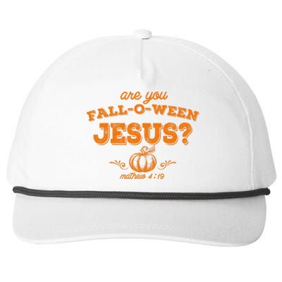 Retro Fall Religious Bible Matthew Are You Falloween Jesus Snapback Five-Panel Rope Hat