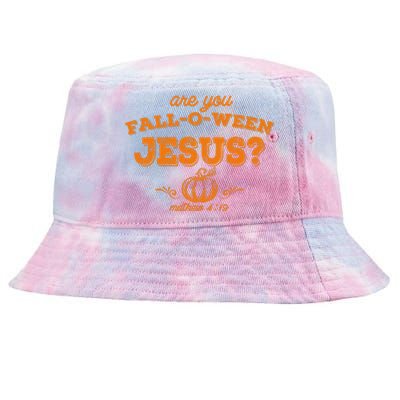 Retro Fall Religious Bible Matthew Are You Falloween Jesus Tie-Dyed Bucket Hat