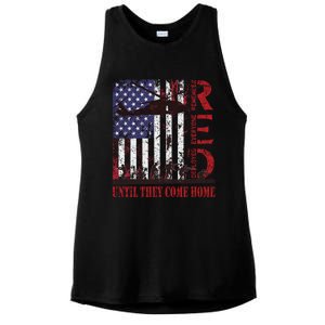 RED Friday Remember Everyone Deployed US Flag Military Army Ladies PosiCharge Tri-Blend Wicking Tank