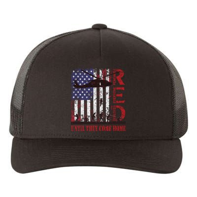 RED Friday Remember Everyone Deployed US Flag Military Army Yupoong Adult 5-Panel Trucker Hat