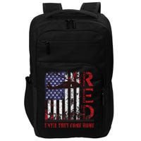 RED Friday Remember Everyone Deployed US Flag Military Army Impact Tech Backpack