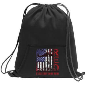 RED Friday Remember Everyone Deployed US Flag Military Army Sweatshirt Cinch Pack Bag