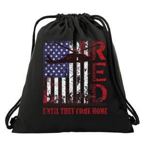 RED Friday Remember Everyone Deployed US Flag Military Army Drawstring Bag