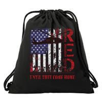 RED Friday Remember Everyone Deployed US Flag Military Army Drawstring Bag