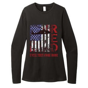 RED Friday Remember Everyone Deployed US Flag Military Army Womens CVC Long Sleeve Shirt