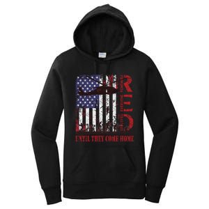 RED Friday Remember Everyone Deployed US Flag Military Army Women's Pullover Hoodie