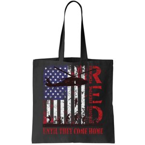 RED Friday Remember Everyone Deployed US Flag Military Army Tote Bag