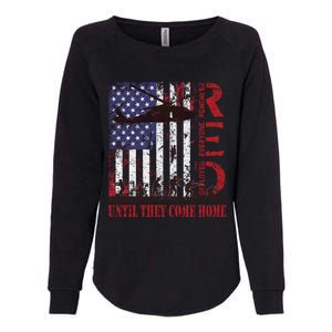 RED Friday Remember Everyone Deployed US Flag Military Army Womens California Wash Sweatshirt