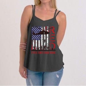 RED Friday Remember Everyone Deployed US Flag Military Army Women's Strappy Tank