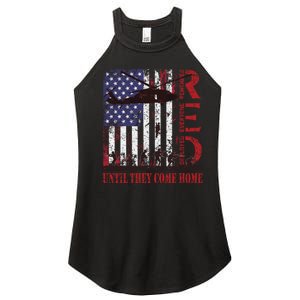 RED Friday Remember Everyone Deployed US Flag Military Army Women's Perfect Tri Rocker Tank