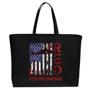 RED Friday Remember Everyone Deployed US Flag Military Army Cotton Canvas Jumbo Tote