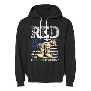 Red Friday Remember Everyone Deployed Every Friday Veterans Garment-Dyed Fleece Hoodie