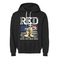 Red Friday Remember Everyone Deployed Every Friday Veterans Garment-Dyed Fleece Hoodie