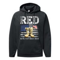 Red Friday Remember Everyone Deployed Every Friday Veterans Performance Fleece Hoodie