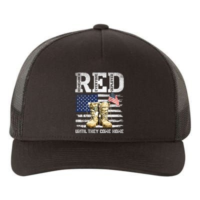 Red Friday Remember Everyone Deployed Every Friday Veterans Yupoong Adult 5-Panel Trucker Hat
