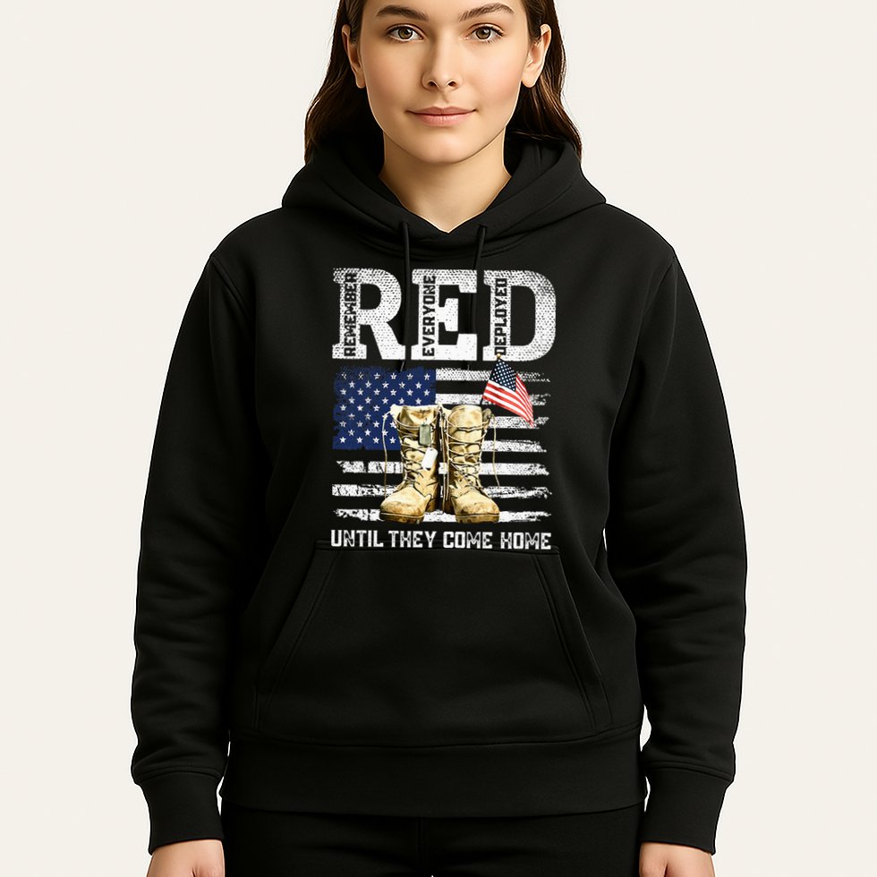 Red Friday Remember Everyone Deployed Every Friday Veterans Hoodie