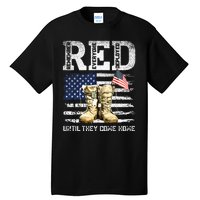 Red Friday Remember Everyone Deployed Every Friday Veterans Tall T-Shirt