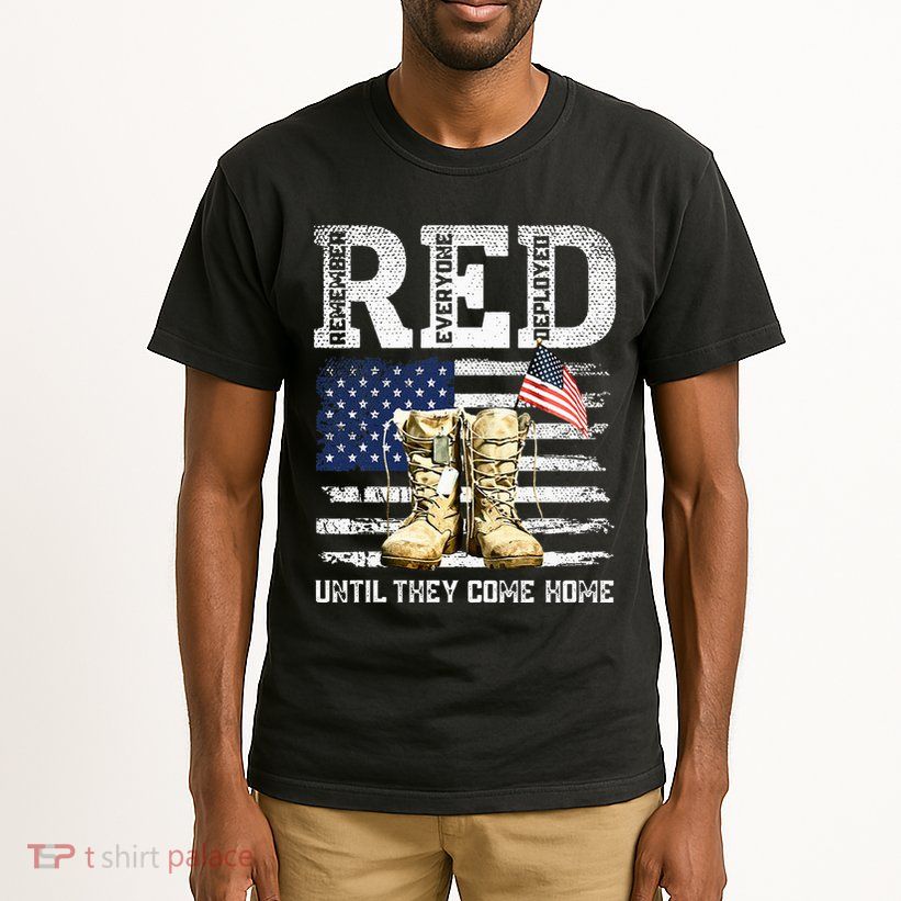 Red Friday Remember Everyone Deployed Every Friday Veterans Tall T-Shirt