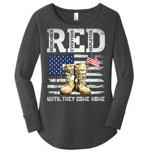 Red Friday Remember Everyone Deployed Every Friday Veterans Women's Perfect Tri Tunic Long Sleeve Shirt