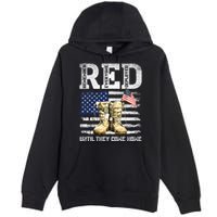 Red Friday Remember Everyone Deployed Every Friday Veterans Premium Pullover Hoodie