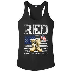 Red Friday Remember Everyone Deployed Every Friday Veterans Ladies PosiCharge Competitor Racerback Tank