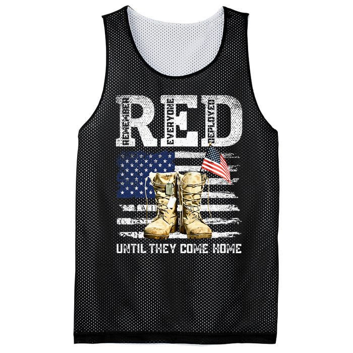 Red Friday Remember Everyone Deployed Every Friday Veterans Mesh Reversible Basketball Jersey Tank