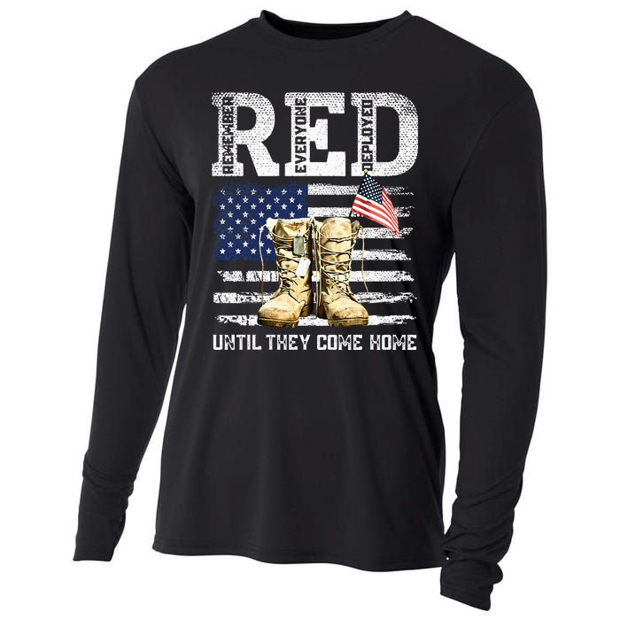 Red Friday Remember Everyone Deployed Every Friday Veterans Cooling Performance Long Sleeve Crew